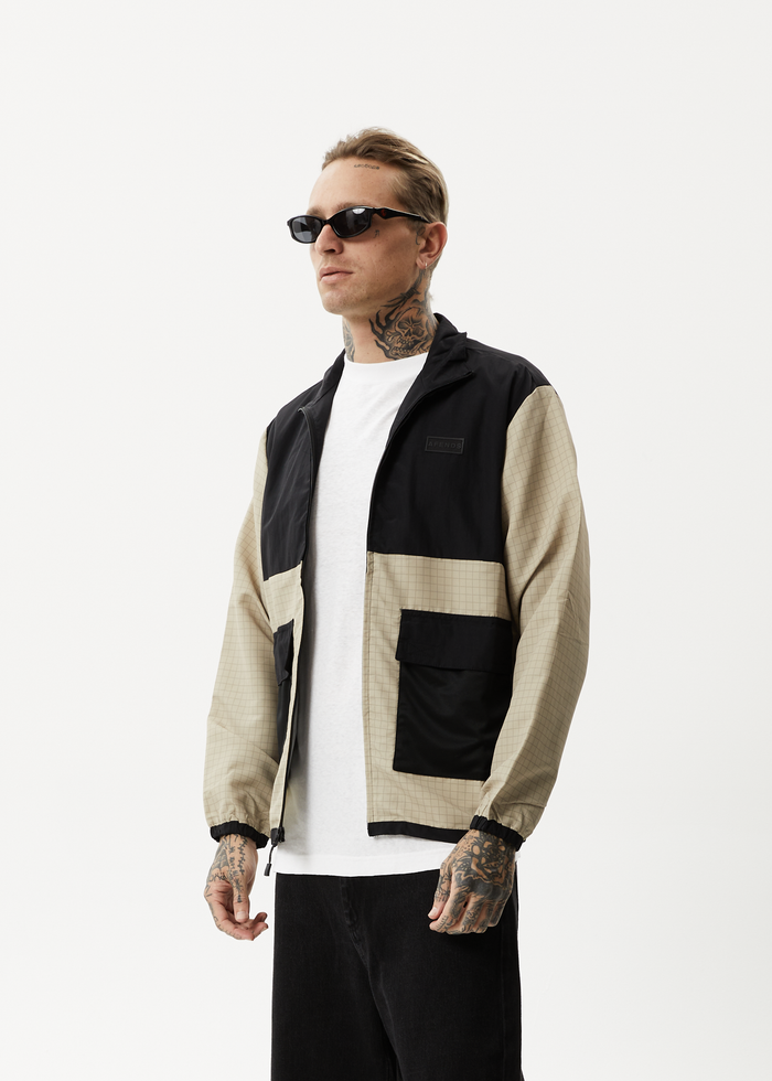 Afends Mens Checkmate - Recycled Check Spray Jacket - Multi 