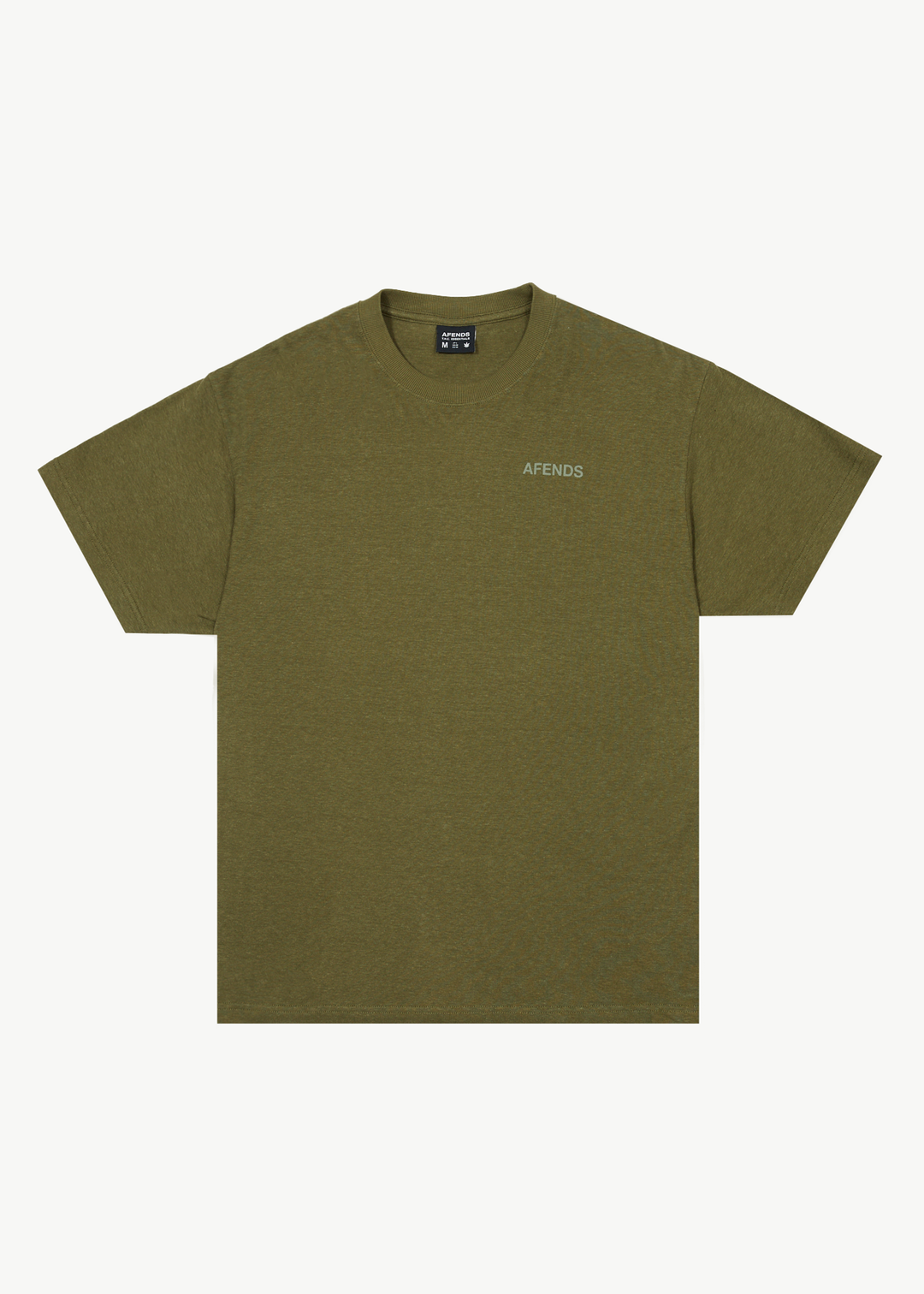 AFENDS Staple - Boxy Fit Tee - Military 