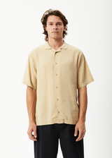 Afends Mens Daily - Hemp Cuban Short Sleeve Shirt - Camel - Afends mens daily   hemp cuban short sleeve shirt   camel 