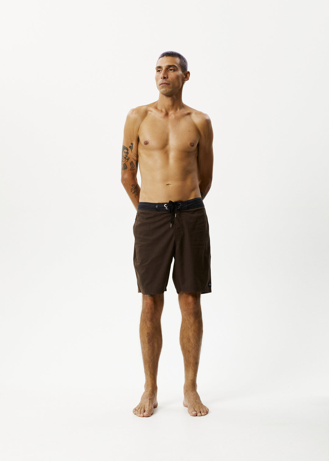 AFENDS Mens Surf Related - Fixed Waist Boardshorts - Earth 