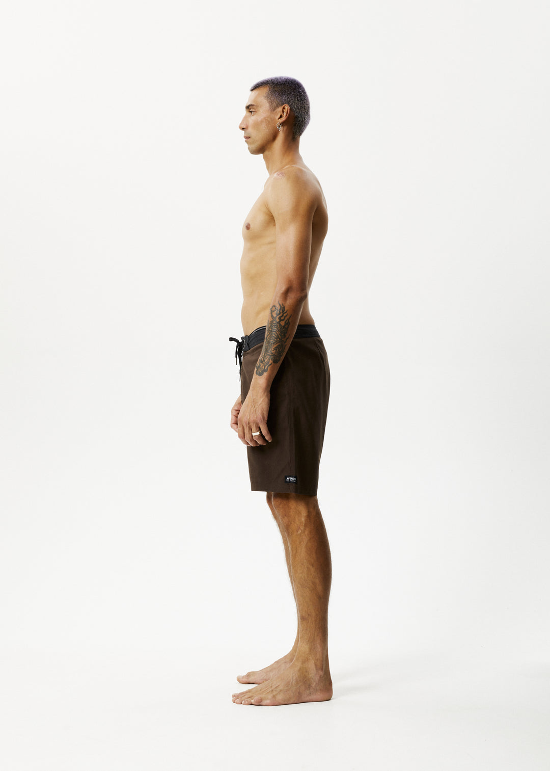 AFENDS Mens Surf Related - Fixed Waist Boardshorts - Earth 