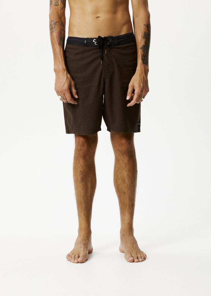 Afends Mens Surf Related - Hemp Fixed Waist Boardshorts - Earth 