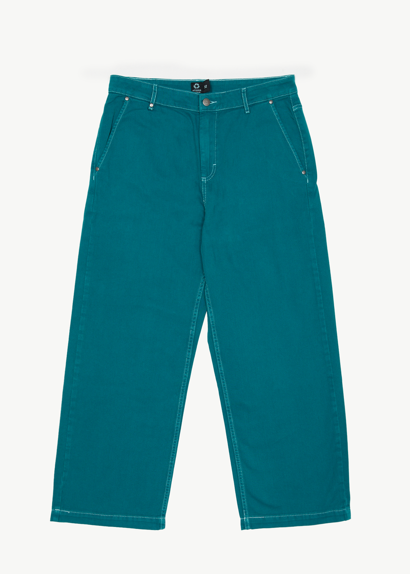 Afends Mens Pablo - Recycled Baggy Pants - Azure