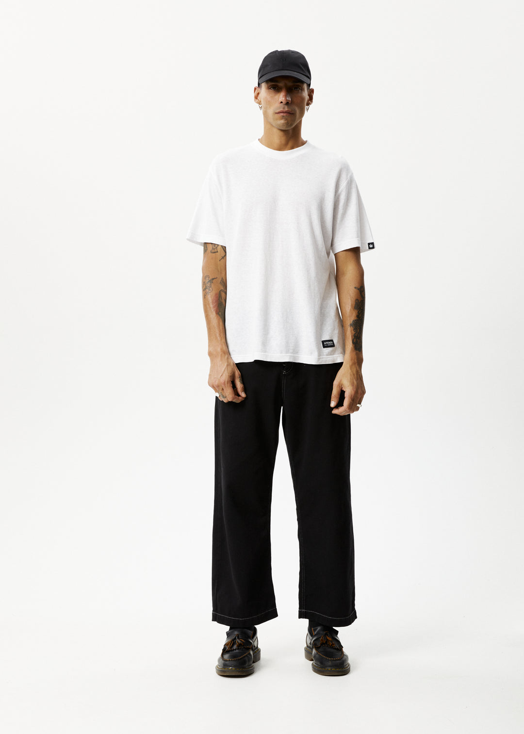 AFENDS Mens Pablo - Baggy Pants - Black 