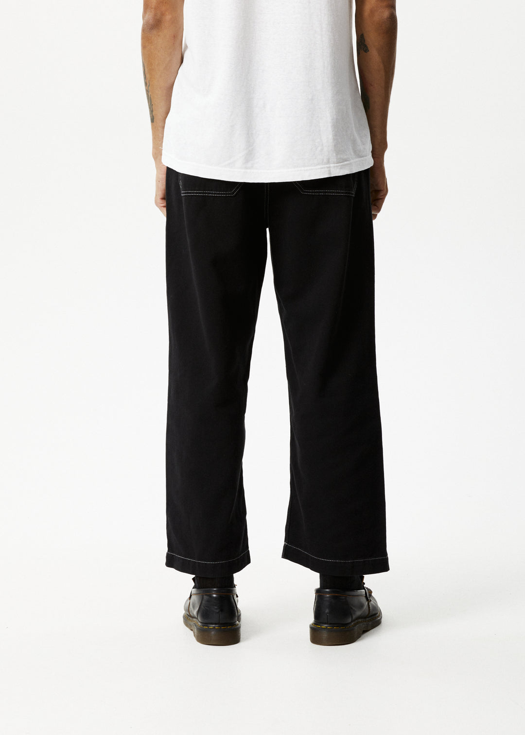 AFENDS Mens Pablo - Baggy Pants - Black 