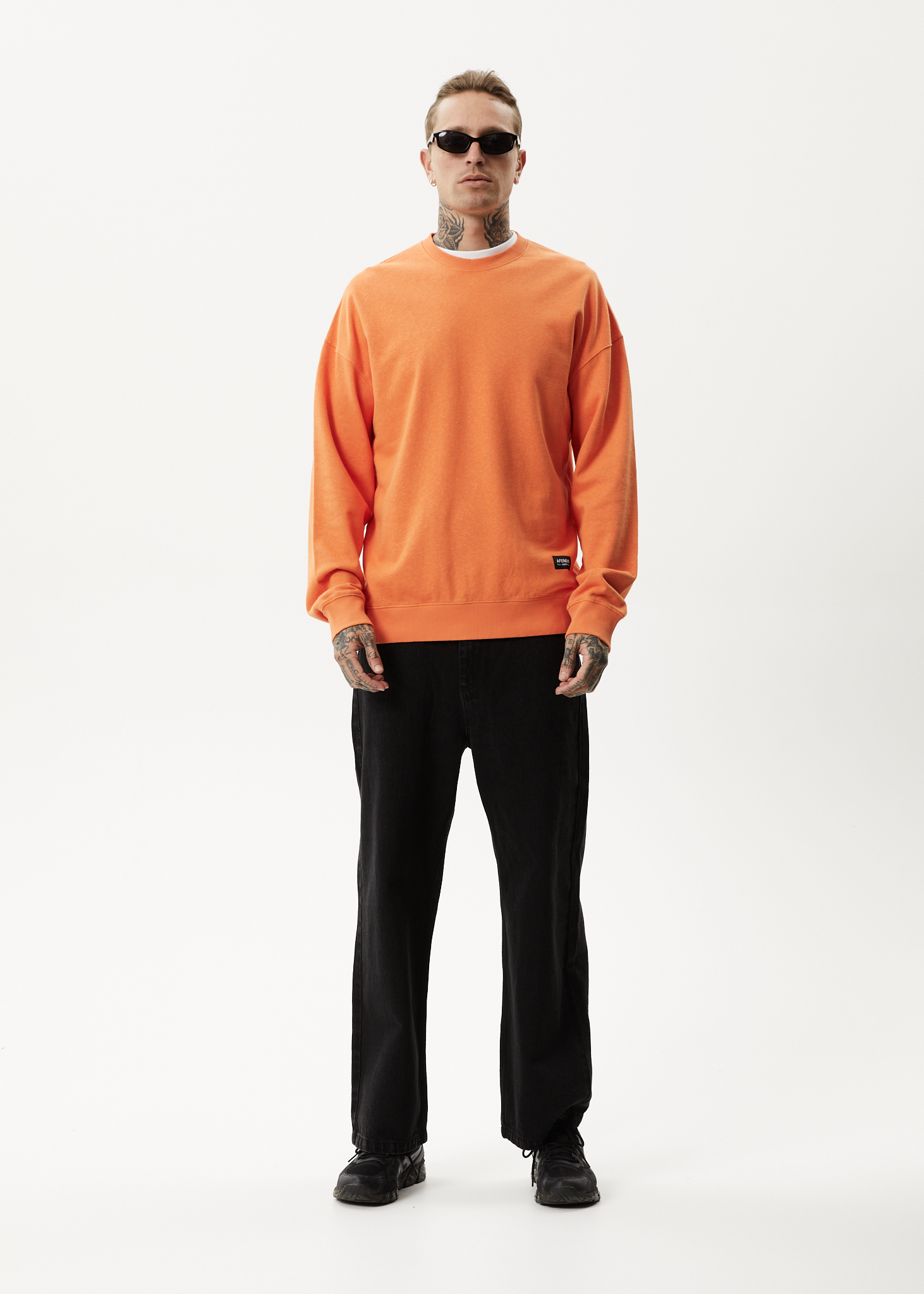 Oversized Men's Sleeveless Pullover Sweatshirt / Crew Neck