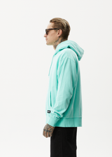 Afends Mens All Day - Hemp Hoodie - Mint - Afends mens all day   hemp hoodie   mint 