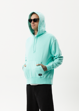 Afends Mens All Day - Hemp Hoodie - Mint - Afends mens all day   hemp hoodie   mint 