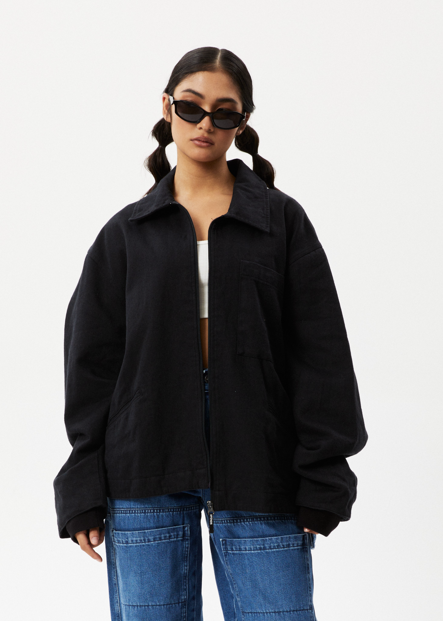 AFENDS Mens Oracle - Workwear Jacket - Black