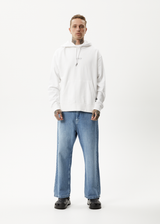 Afends Mens Credits - Recycled Hoodie - White - Afends mens credits   recycled hoodie   white 