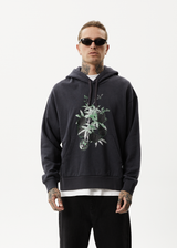 AFENDS Mens Build It - Graphic Hoodie - Charcoal - Afends mens build it   graphic hoodie   charcoal 