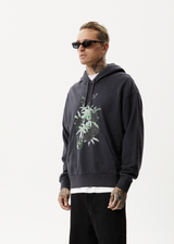 AFENDS Mens Build It - Graphic Hoodie - Charcoal - Afends mens build it   graphic hoodie   charcoal 