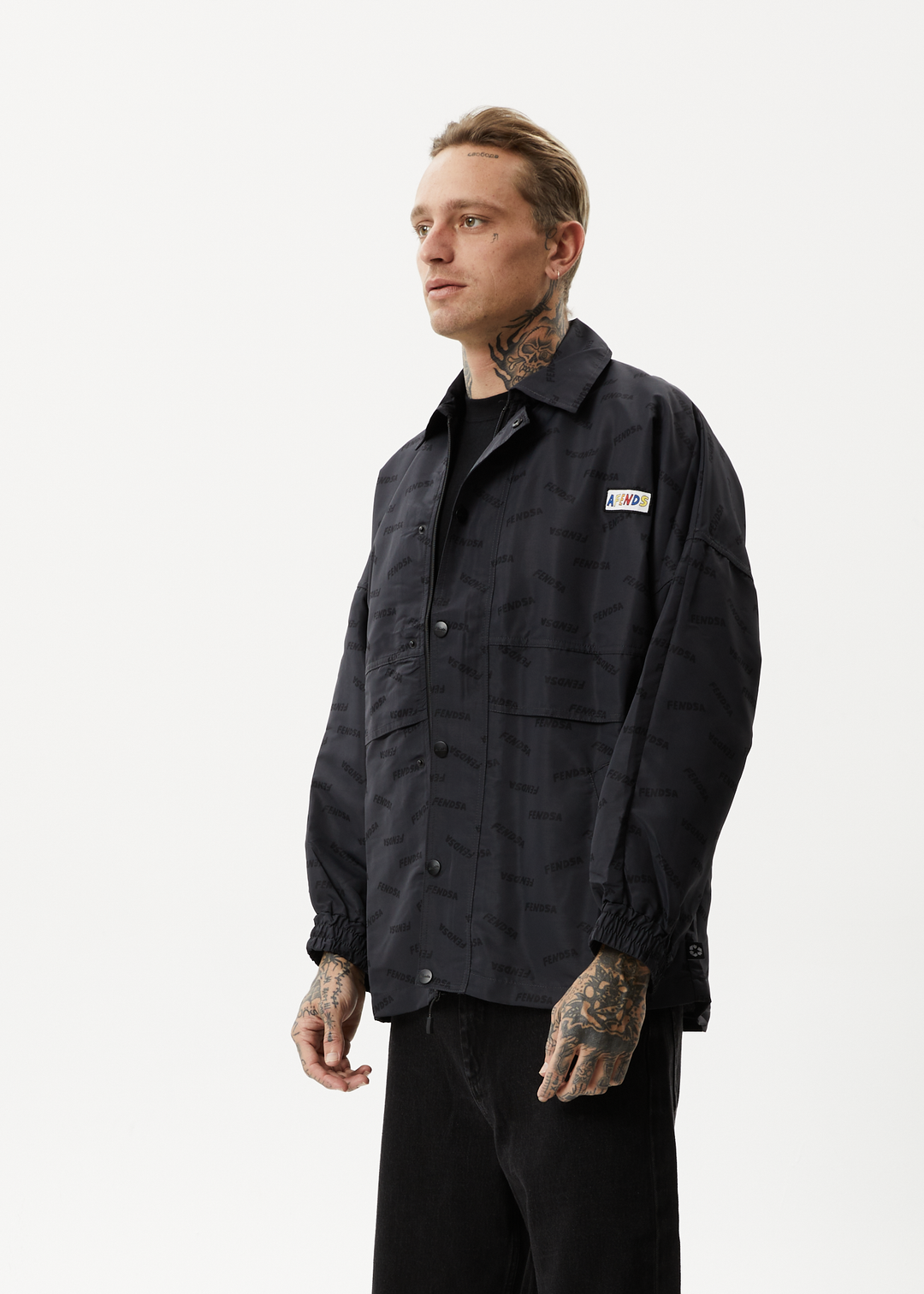 AFENDS Mens Fendsa - Spray Jacket - Charcoal 