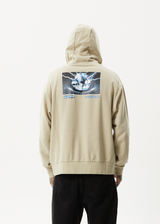 Afends Mens Chromed - Recycled Hoodie - Cement - Afends mens chromed   recycled hoodie   cement 