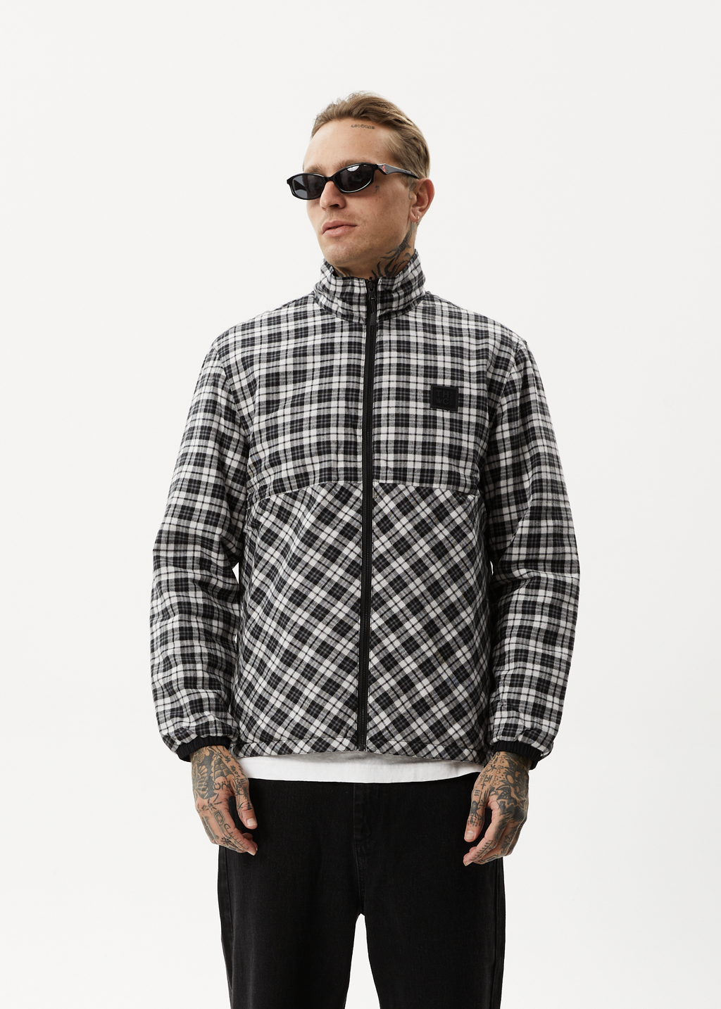 Asta - Men's Hemp Check Reversible Jacket - Black – AFENDS