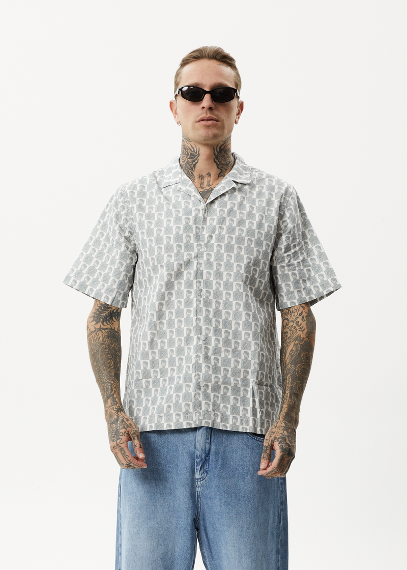 Afends Mens Worldstar - Organic Cuban Short Sleeve Shirt - White