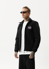 Afends Mens Question Everything - Recycled Puffer Jacket - Black - Afends mens question everything   recycled puffer jacket   black 