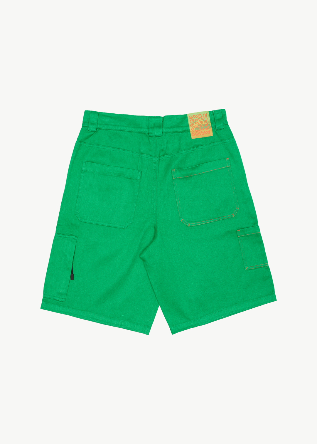 AFENDS Mens Sleepy Hollow - Twill Carpenter Shorts - Forest 