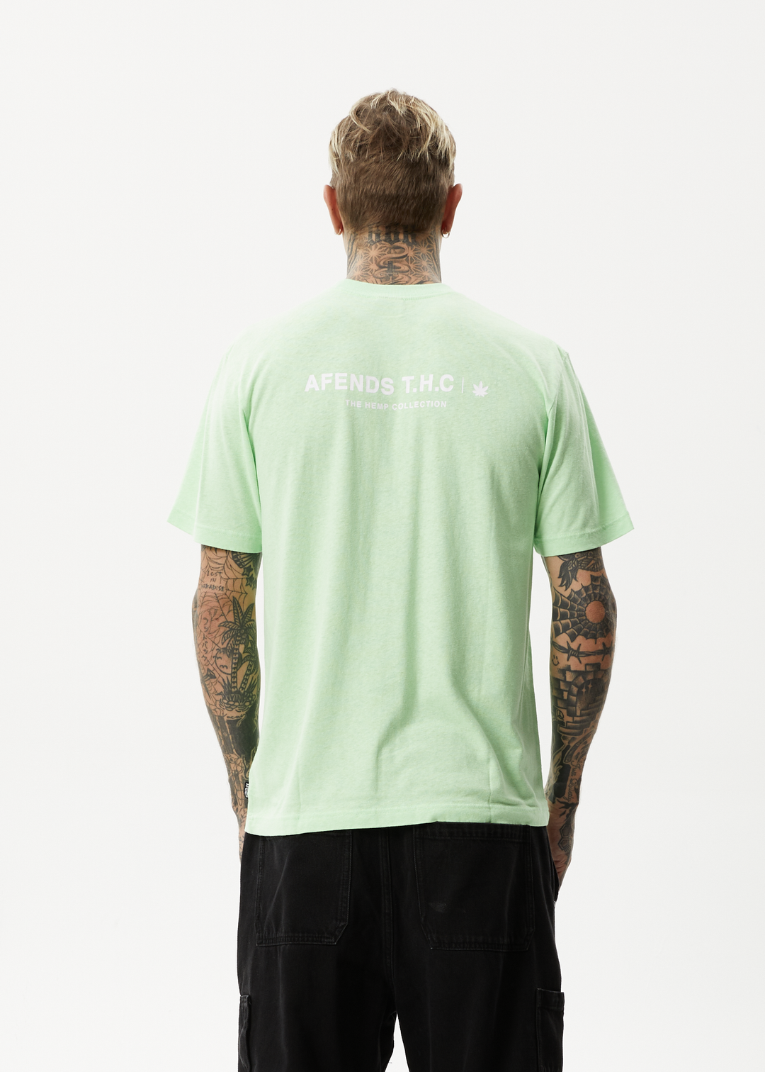 AFENDS Mens Horizon - Retro T-Shirt - Lime Green 