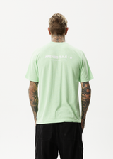 Afends Mens Horizon - Hemp Retro T-Shirt - Lime Green - Afends mens horizon   hemp retro t shirt   lime green 