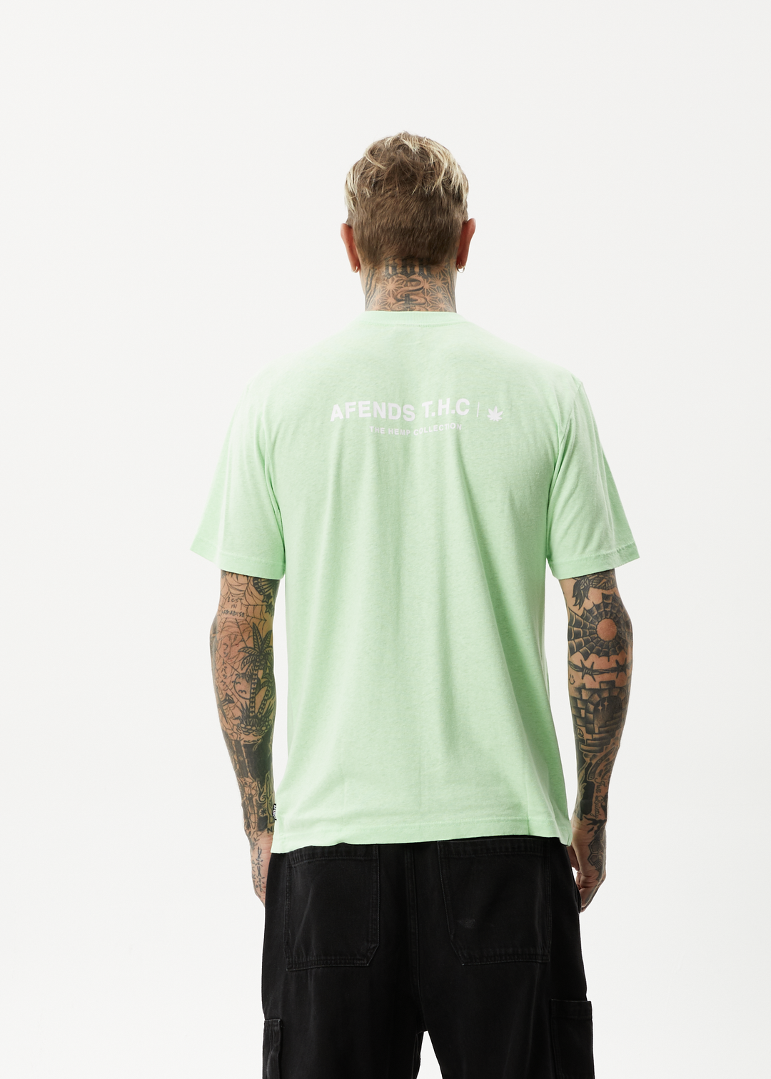 AFENDS Mens Horizon - Retro T-Shirt - Lime Green 