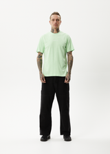 Afends Mens Horizon - Hemp Retro T-Shirt - Lime Green - Afends mens horizon   hemp retro t shirt   lime green 