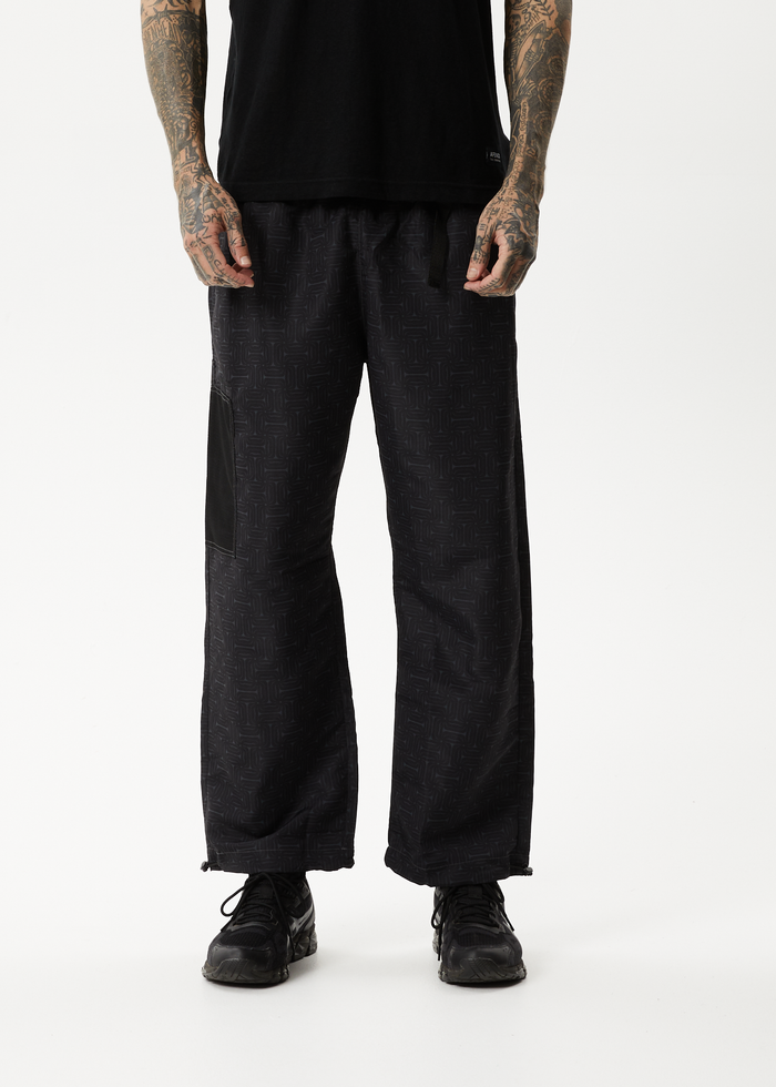 Afends Mens Escape - Recycled Spray Pants - Charcoal 