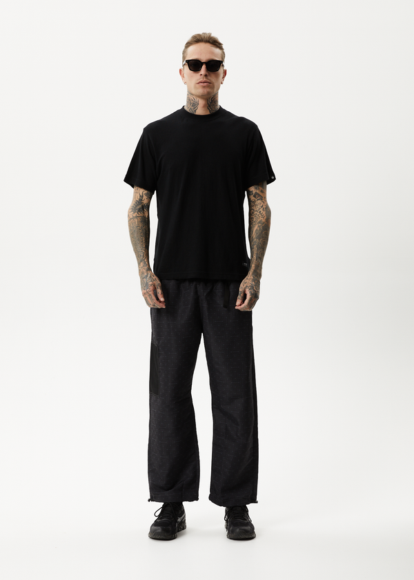 Afends Mens Escape - Recycled Spray Pants - Charcoal