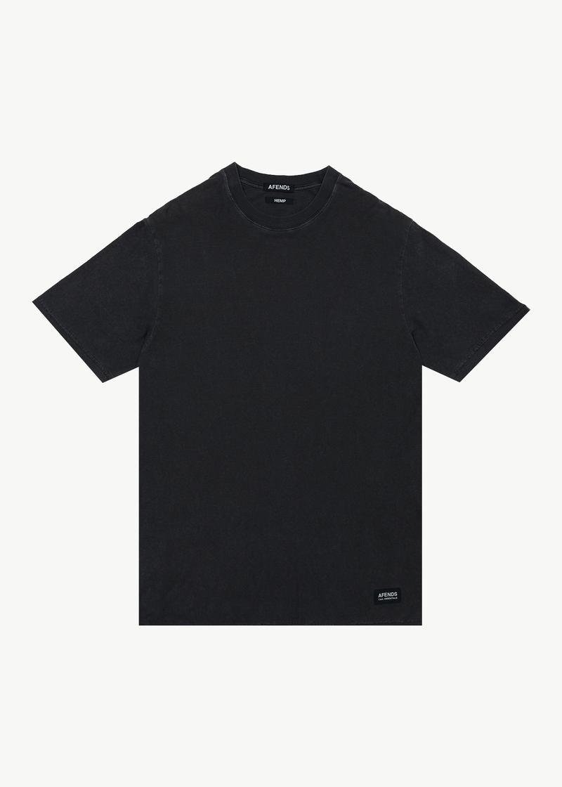 Afends Mens Classic - Hemp Retro T-Shirt - Stone Black