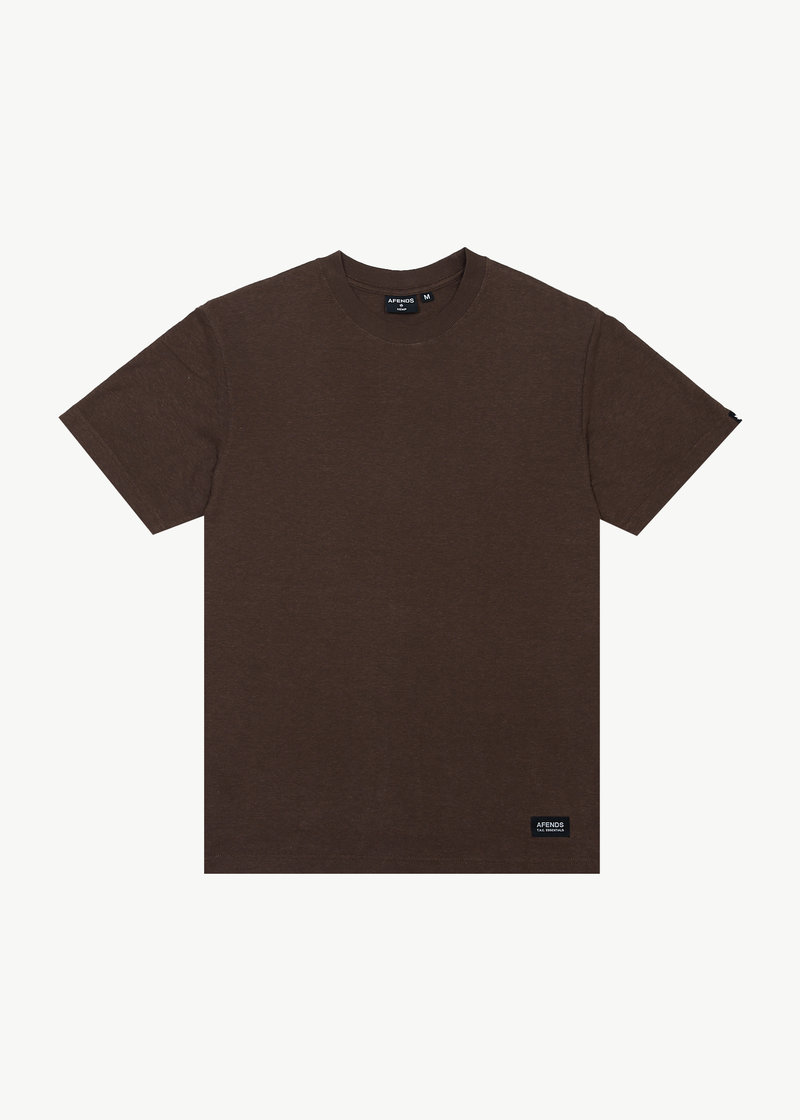 AFENDS Mens Classic - Retro Fit Tee - Coffee