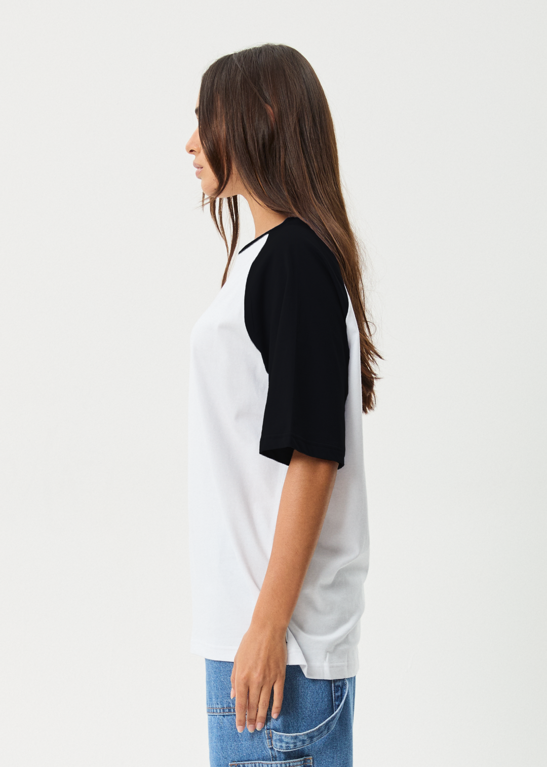 AFENDS Womens Ryan - Oversized Raglan Tee - Black 