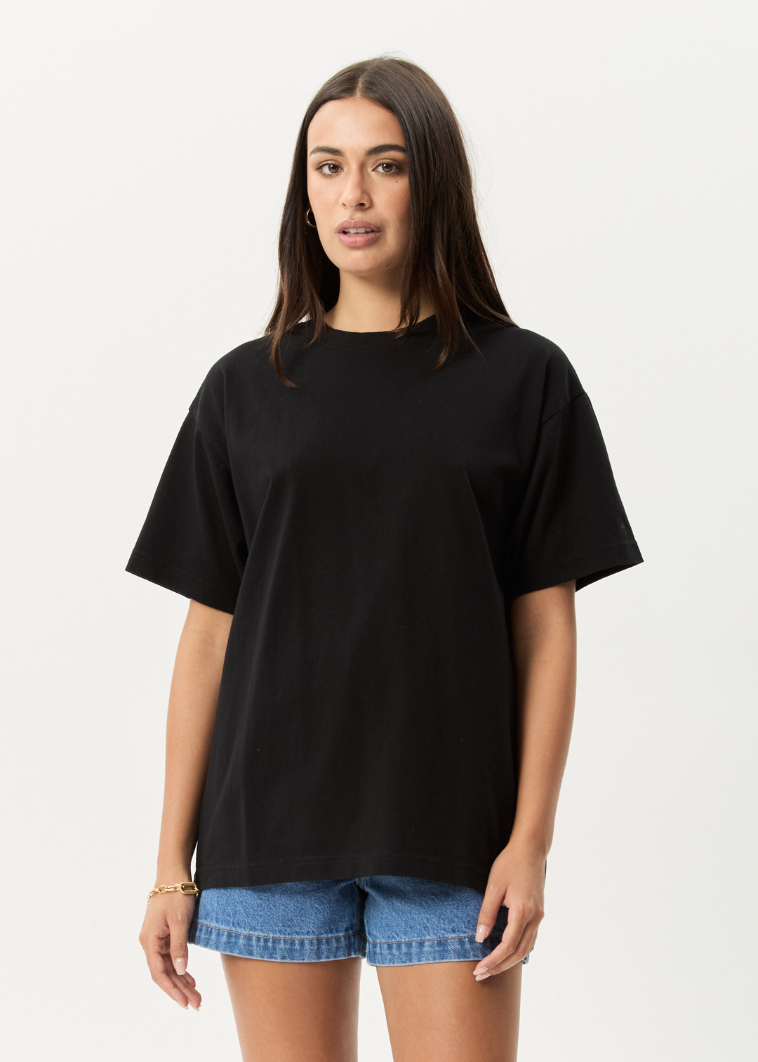 AFENDS Mens Genesis - Heavy Boxy Tee - Black