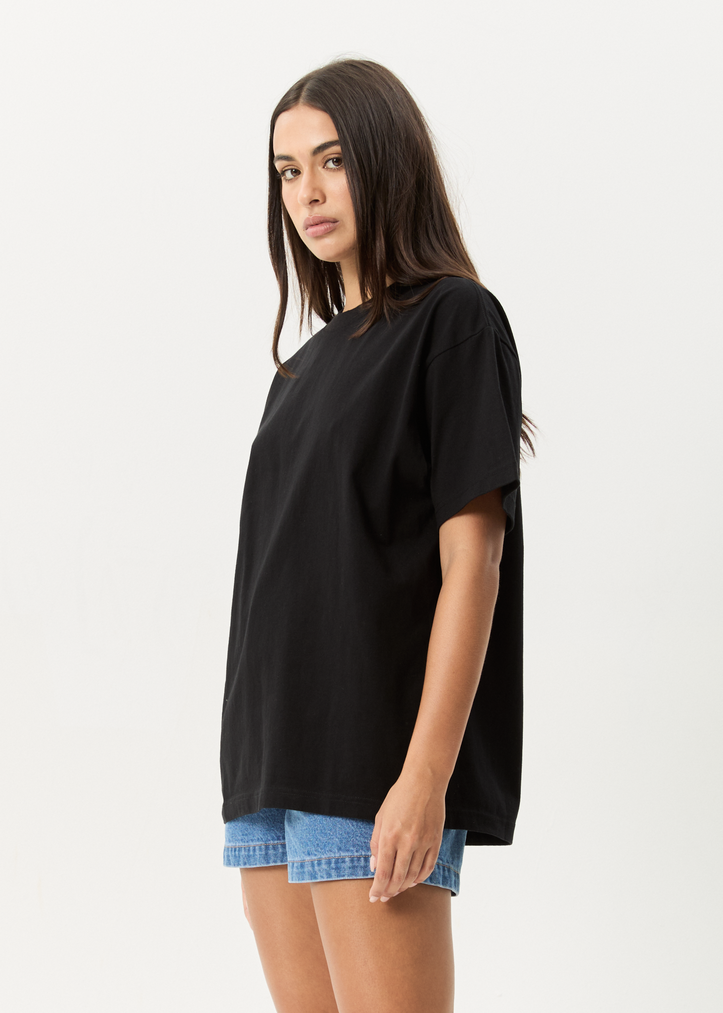 AFENDS Mens Genesis - Heavyweight Boxy Tee - Black
