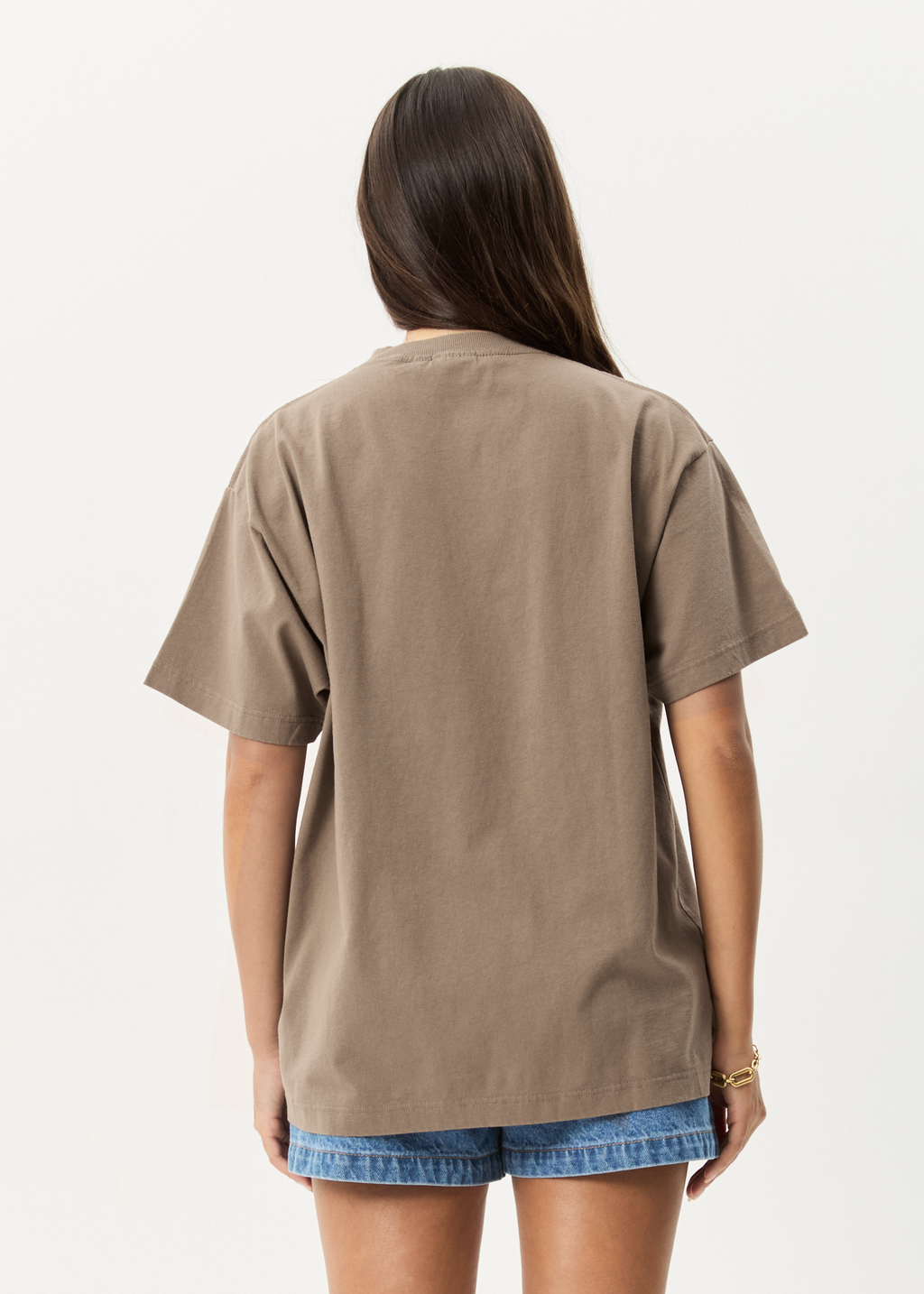 AFENDS Mens Genesis - Heavyweight Boxy Tee - Fossil