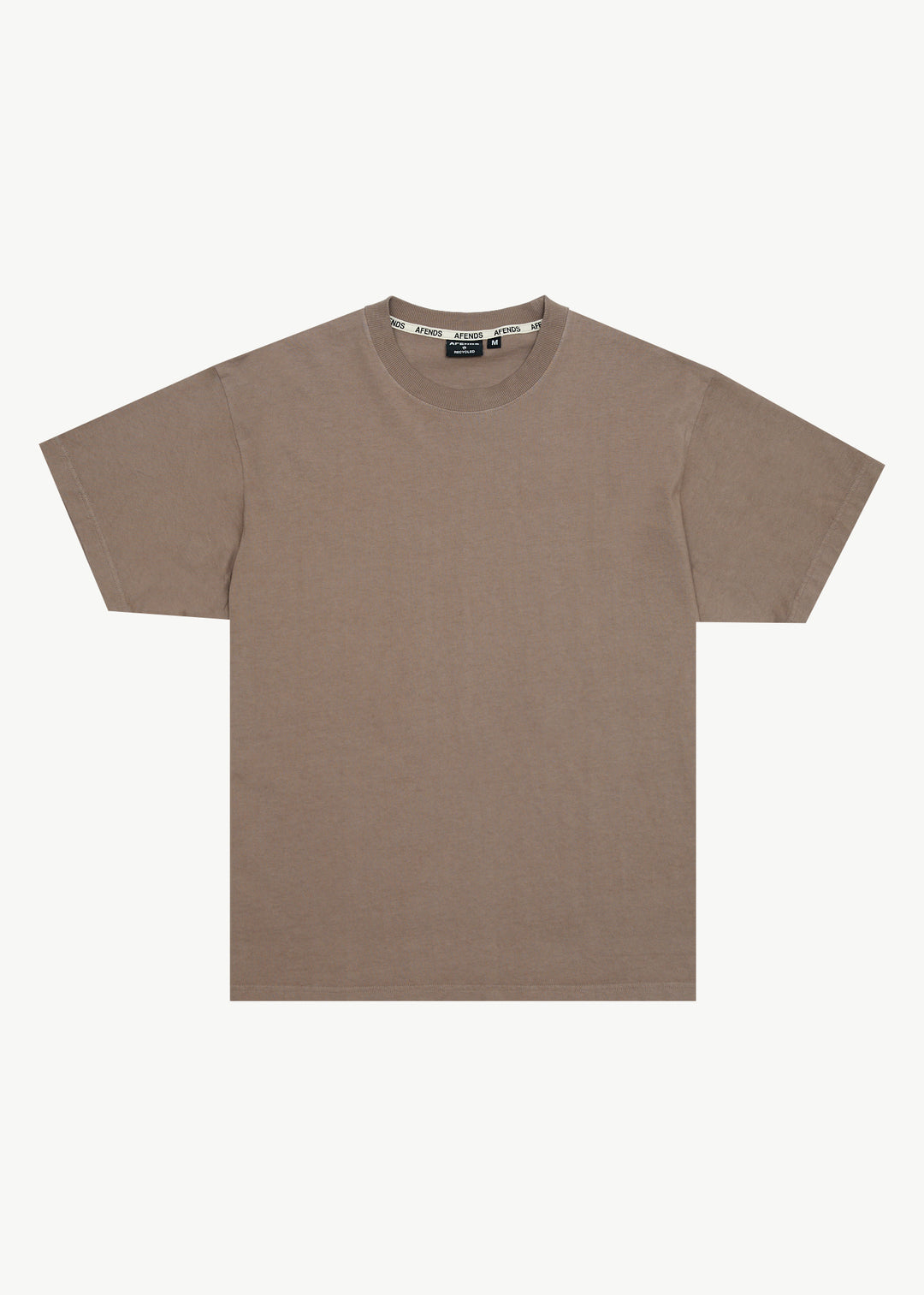 AFENDS Mens Genesis - Heavy Weight Boxy Fit Tee - Fossil