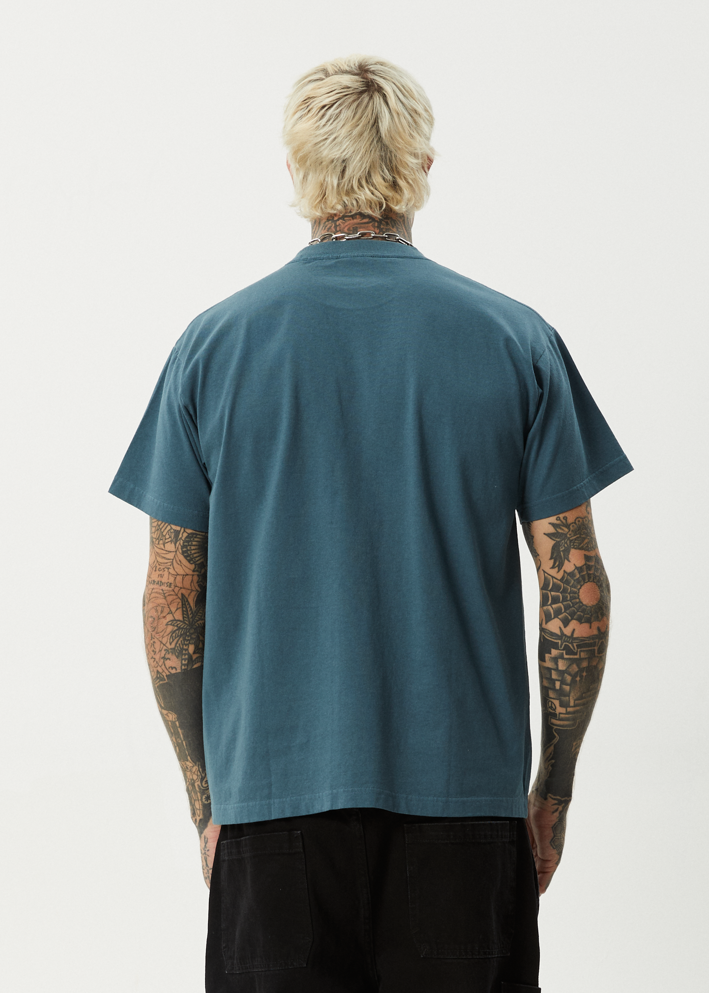 AFENDS Mens Genesis - Heavyweight Boxy Tee - Fuel