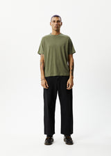 Afends Mens Genesis - Recycled Boxy Fit Tee - Military - Afends mens genesis   recycled boxy fit tee   military 