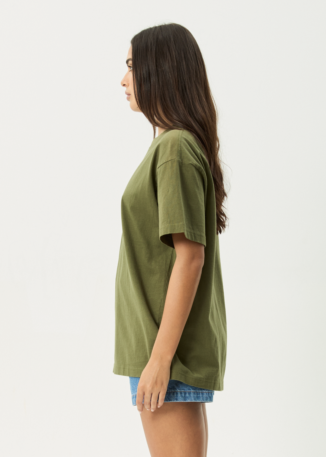 AFENDS Mens Genesis - Heavy Boxy Tee - Military