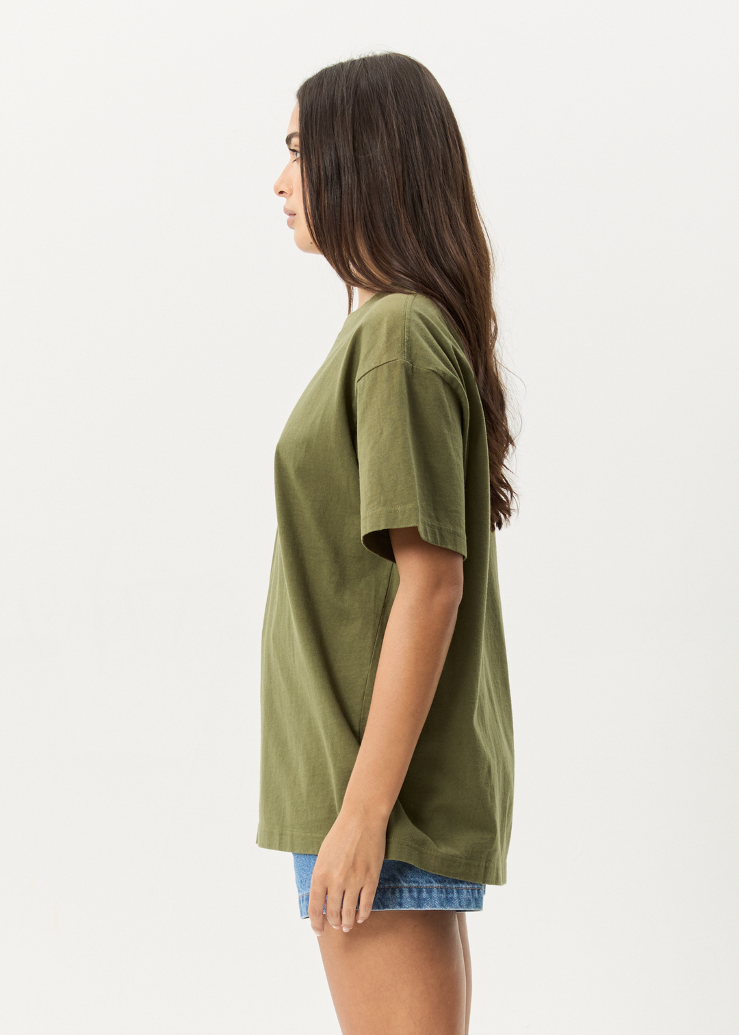 AFENDS Mens Genesis - Heavy Boxy Tee - Military