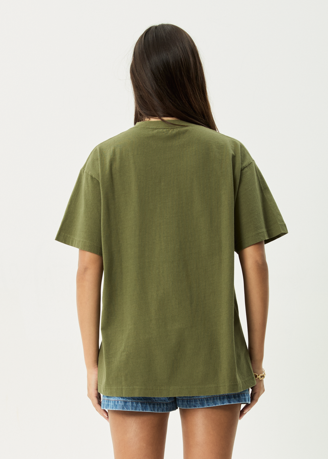 AFENDS Mens Genesis - Heavy Boxy Tee - Military