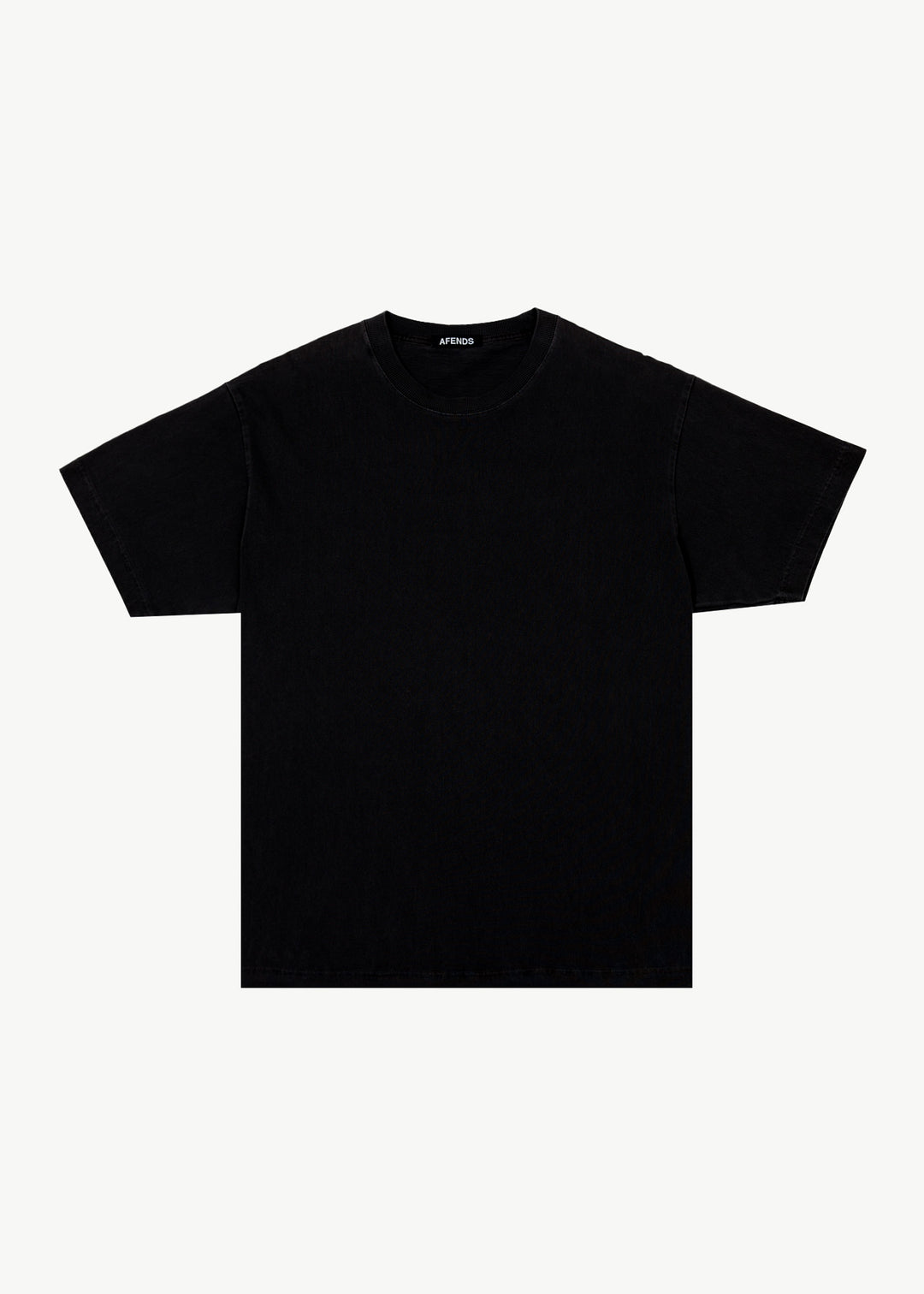 AFENDS Mens Genesis - Heavy Boxy Tee - Black 