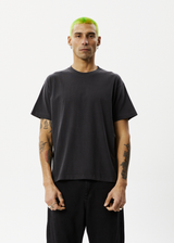 Afends Mens Genesis - Recycled Boxy Fit Tee - Stone Black - Afends mens genesis   recycled boxy fit t shirt   stone black 