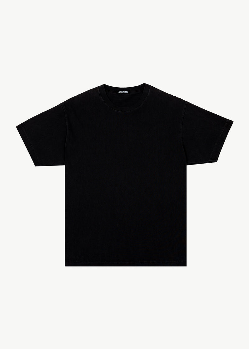 Afends Mens Genesis - Heavy Boxy T-Shirt - Black
