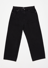 AFENDS Mens Pablo - Organic Denim Baggy Jeans - Washed Black - Afends mens pablo   organic denim baggy jeans   washed black 