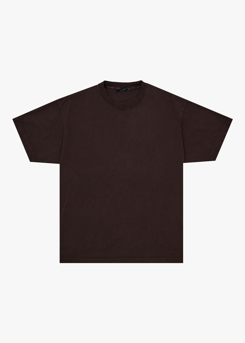 AFENDS Mens Genesis - Heavyweight Recycled Boxy Fit Tee - Washed Coffee