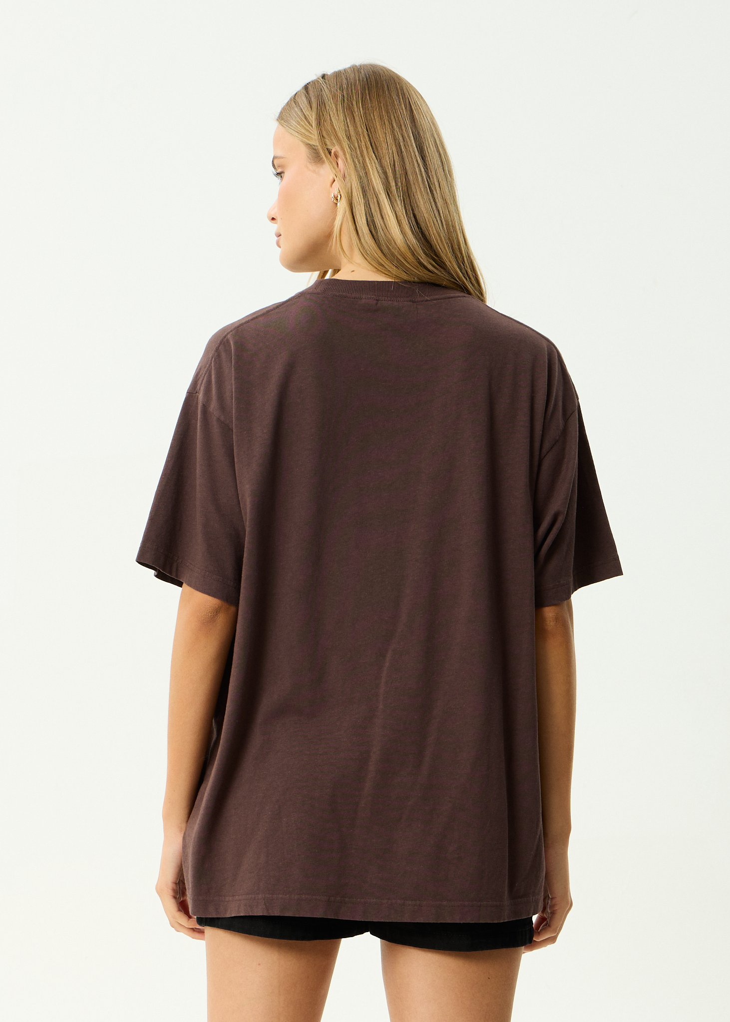 AFENDS Mens Genesis - Heavyweight Recycled Boxy Fit Tee - Washed Coffee