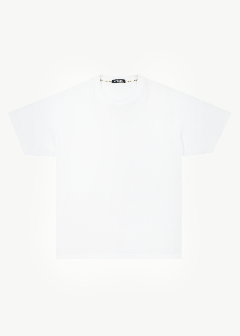 AFENDS Mens Genesis - Heavy Boxy Tee - White