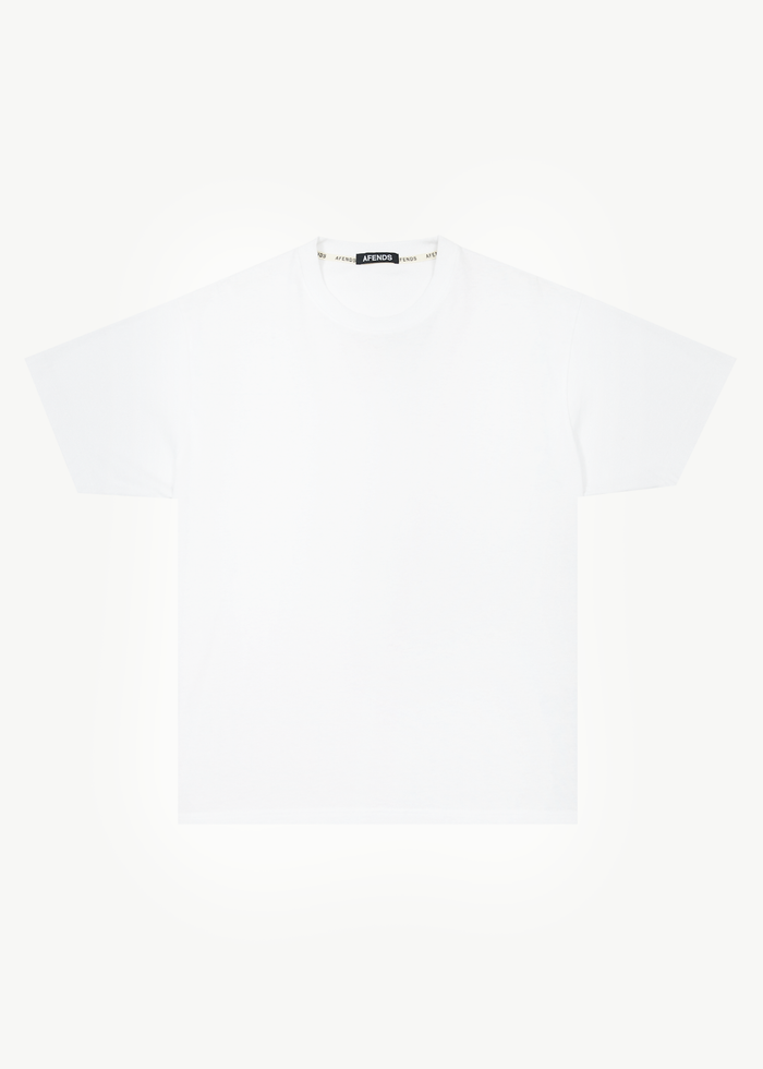 Afends Mens Genesis - Heavy Boxy T-Shirt - White 