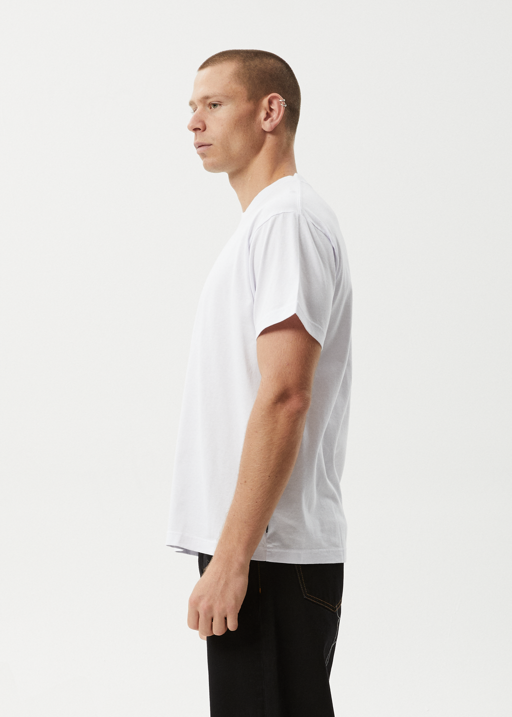 AFENDS Mens Genesis - Heavyweight Boxy Tee - White