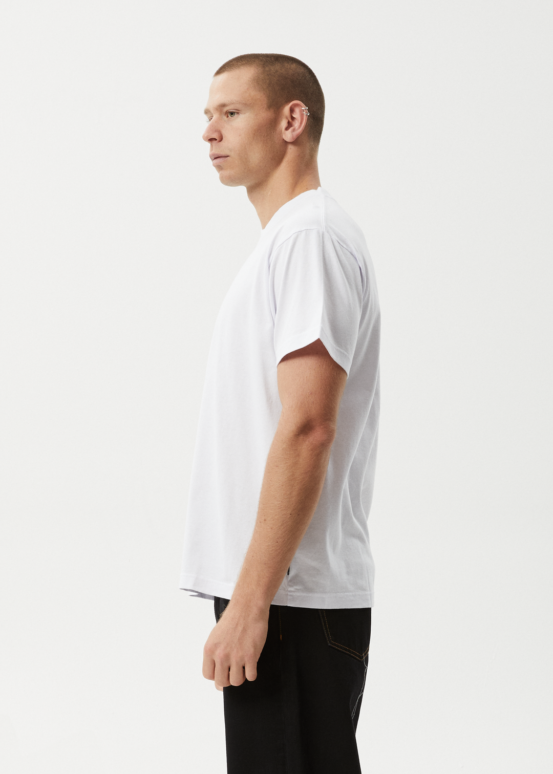 AFENDS Mens Genesis - Heavy Boxy Tee - White